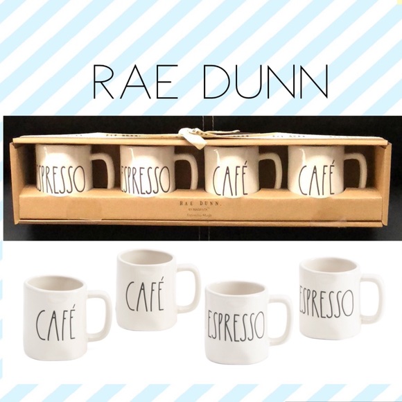 Rae Dunn Other - NIB 4pc Rae Dunn Espresso mug set
